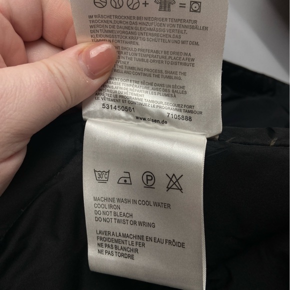 Olsen Down Filled Black Vest Shawl Collar Zip Size 4 Winter Puffer Quilted Warm - Picture 14 of 16